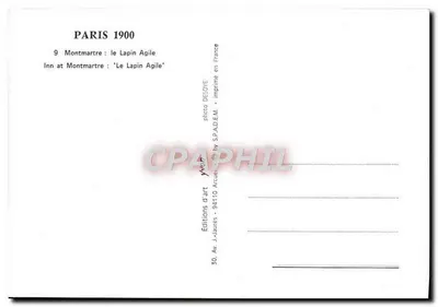 Parigi 1900 — Montmartre : Il Lapin Agile — Edizioni J.-Jaures — Verso