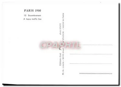 Paris 1900 — Encombrement — Editions Desoye — Verso