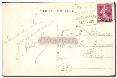 Chinon (Loire-Atlantique) — Most nad Wienne i Zamek — A.P. — Rewers