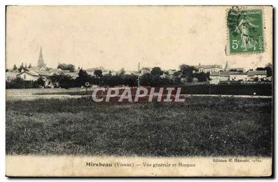 Mirebeau (Vienne) — Vista geral e Convento — Edição E. Hémard, Vienne