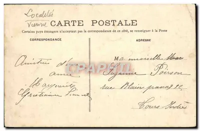Mirebeau (Vienne) — Vista geral e Convento — Edição E. Hémard, Vienne — Verso