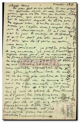 Mouilleron-en-Pareds — Le clocher avec ses treize cloches et son superbe carillon — éditeur impr. sur la carte — Verso