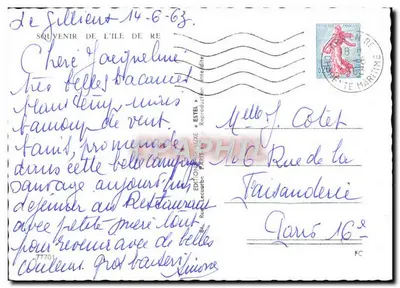 L'Isola di Ré — Ricordo — Edizioni Lecourbe Parigi — Verso