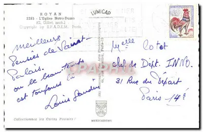 Royan — L'Église Notre-Dame — Éditeur Lumicap — Verso