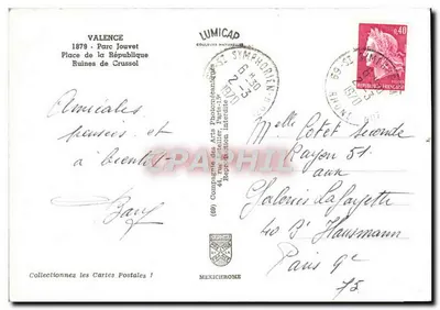 Valence — widok panoramiczny i ruiny — Lumicap — Rewers