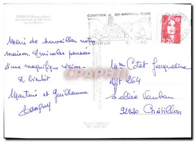 Embrun: "Mała Nicea Alp" — Foto C. Fortoul, Ref Lans 269 — Rewers