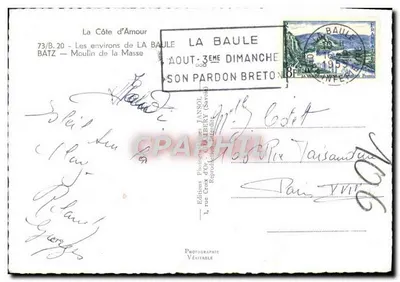 Młyn Masy — La Baule — Wydawnictwo Janssol — Rewers