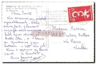 Port-Maria i Zamek Beg-ar-Lan — Presqu'île de Quiberon — Édition d'Art, Le Bayeux — Rewers