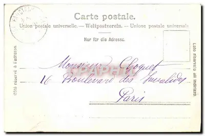 Chillon i Góra Południowa — C. T. & Cie. & G. — nr 828 — Rewers