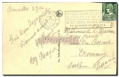 Bruxelas — A Bolsa — editor NELLS, série 14 — Verso