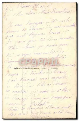 Kobieta trzymająca kwiaty — mężczyzna w hełmie w mgliste wnętrze — Novetta 921 — Rewers
