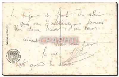 Soldado e mulher — cartão postal de guerra — editor G.13, n°2 — Verso