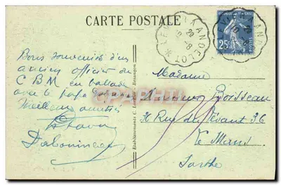 A Gruta da Fonte do Lison — Arredores de Salins-les-Bains (Jura) — NANS-sous-SAINTE-ANNE — Sítios Pitorescos da Franche-Comté — n°1203 — C.L.B. — Verso