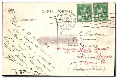 Gand — A Entrada do Castelo dos Condes — Héliotypie De Graeve — Verso