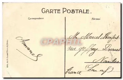 Bruxelles - Hotel de Ville — widok placu — wydawca R. P. Grand, Bruxelles — Rewers