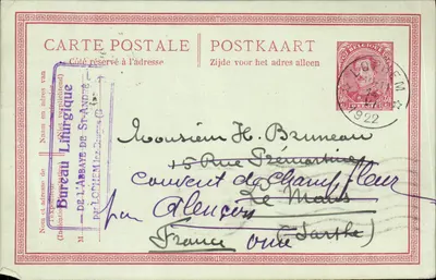 Abadia de Saint-André — Escritório Litúrgico — Bruges — 1922