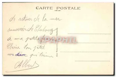 Cherbourg — A Nova Praia localizada diante da Nova Estação Marítima — 55 C. — Verso