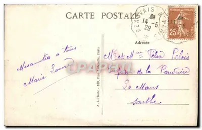 Chambly (Oise) — O Castelo (fachada Norte) — L.M., Paris — Verso
