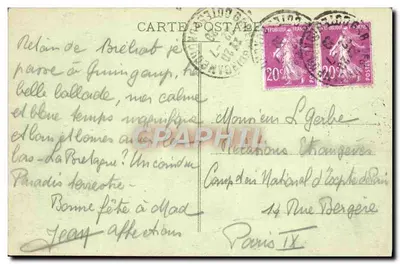 Guingamp — Algemene uitzicht — Anonieme uitgever, n° 5109 — Achterkant