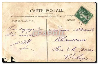 Stara pocztówka Souvenir De George Sand — Rewers