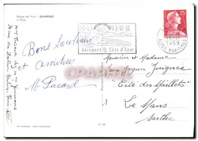 Sanremo — O Porto — Riviera del Fiori — editor N. 46 — Verso