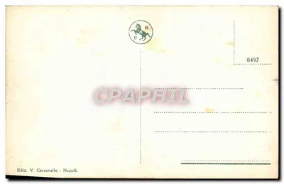Nápoles — Piazza Plebiscito com o Templo da Paz — Ediz. V. Carcavallo — Verso