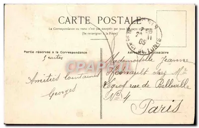 TUNIS — Piazza Jules Ferry — statua monumentale con palme — Verso