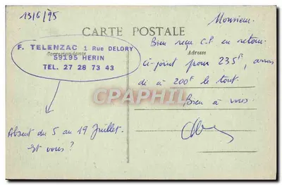 Most Nau d'Arches — Piękne miejsca w Corrèze — kolekcja Kyroullet, nr 86 bis — Rewers