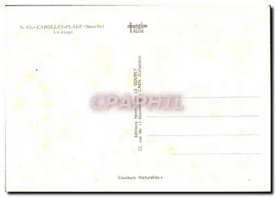 Carolles-Plage (Manche) — La spiaggia — Editions Normandes LE GOUBEY, CAEN — Verso