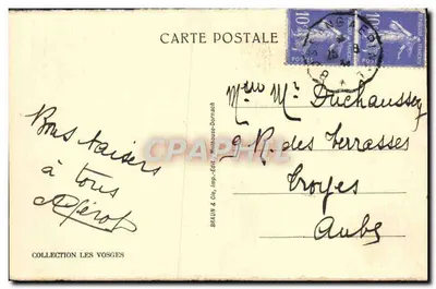 Col de Bussang — Jezioro Jean — Braun & Cie, Wydawnictwo Mulhouse-Dornach — Rewers
