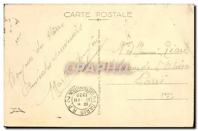 Le paquebot Normandie — Cie Générale Transatlantique — Édition Paris — Verso