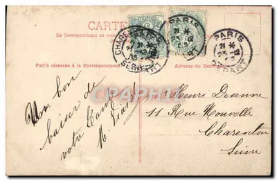 Criança dormindo — anjo vigiando — Bilhete postal antigo S-511-3462 — Verso
