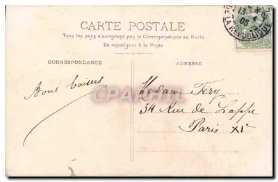 Niña con carreta de Pascua — 'Joyeuse Paque' — J.K. (editor) — Reverso