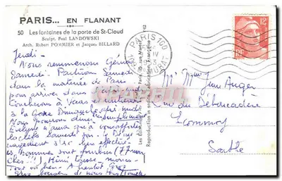 Fontanny przy bramie St-Cloud — Sk. Paul LANDOWSKI i Arch. Robert POMMIER & Jacques BILLARD — Wydawnictwo Ivon — Rewers