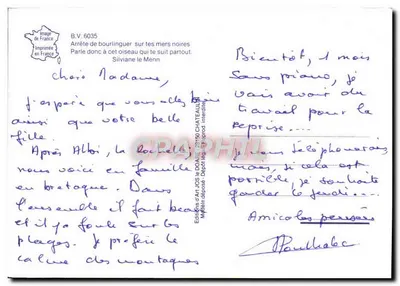Bourlinguer sur les mers noires — Wydawnictwo Sztuki JOS, nr B.V. 6035 — Rewers
