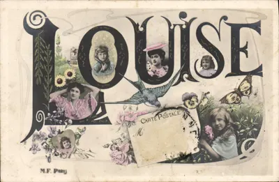 Louise — Carta postal decorativa com retratos de jovens moças — M.F. Pary