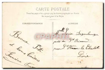 Louise — Carta postal decorativa com retratos de jovens moças — M.F. Pary — Verso