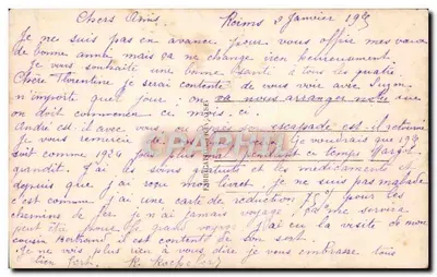 Bouquet de fleurs violettes — Bonne Année — Opéra Paris 4385 — Rewers