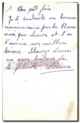 Mała dziewczynka — Urodziny — S.P.H. 236/4 — Rewers