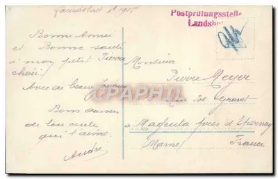 Dois crianças com esquis — VIEL GLÜCK IM NEUEN JAHR — editor G. A. n° 2014/3 — Verso