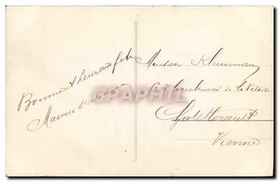 Uomo in abito con mazzo di fiori — Buon compleanno — Parigi, n° 299 — Verso