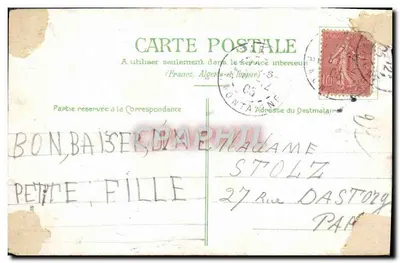 Bilhete postal antigo Fantasia Crianças — Verso