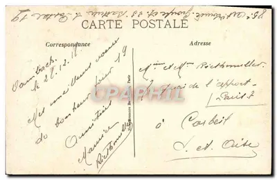 Pejzaż zimowy — zasnieżone wioski — La Pensée, n° 689 — Rewers