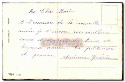 Arranjo de rosas — Boa Ano — Importado na Alemanha — Verso