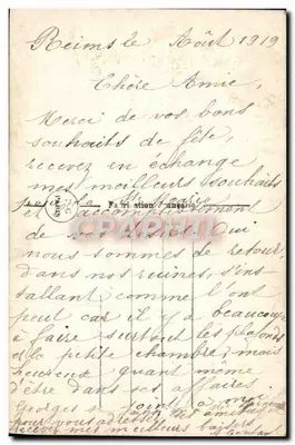 Arranjo de hortênsias — Boa Festa — PC Paris 42 — Verso