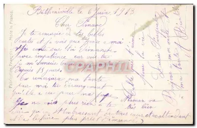 Casal apaixonado — cena de estúdio — REX 4467 — Verso