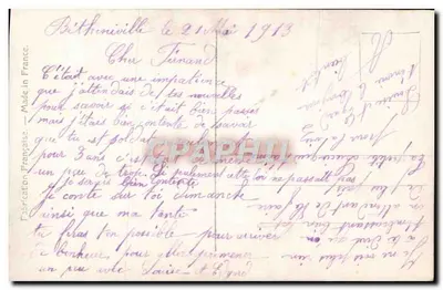 Casal apaixonado — cena romântica — editor REX n°4467 — Verso