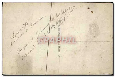 पुराना पोस्टकार्ड फैंटेजी महिला — पीछे