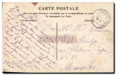 Mulher segurando um buquê de flores — A.N. Paris, n° 370 — Verso