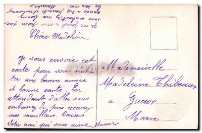 Frau in grüner Robe mit einem Ebereschenbusch — R. MILTO 3412 — Rückseite